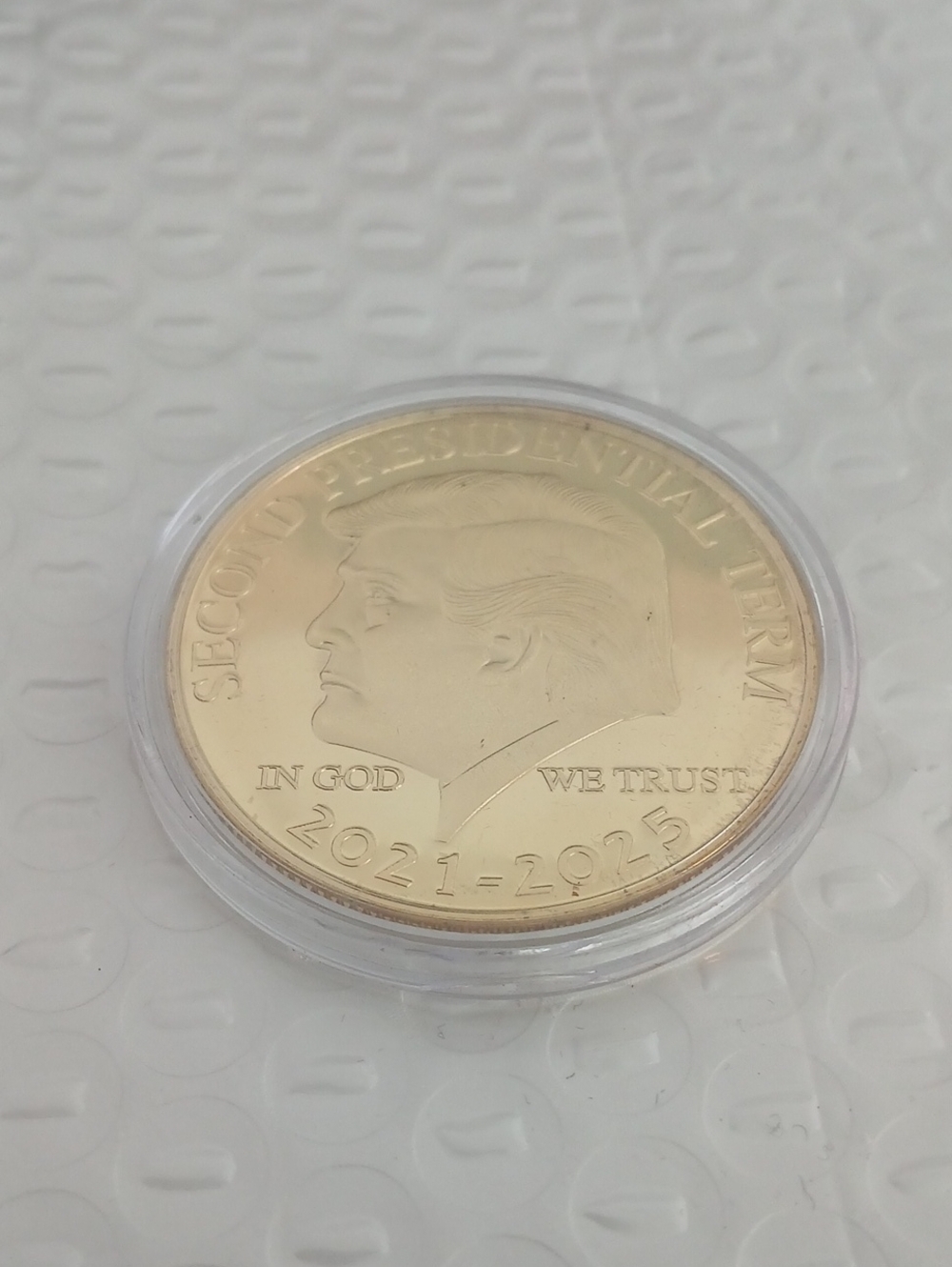 Gold-Tone Commemorative Coin in Protective Case